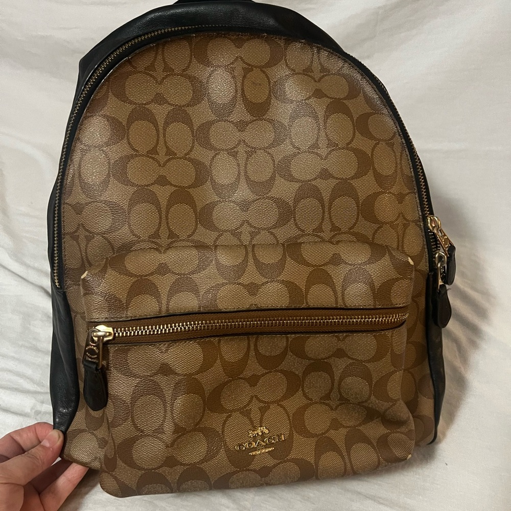 Coach Brown and Black Backpack